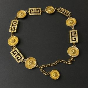 Vintage Maluro Made In France Metal  Belt Gold Tone With Stones